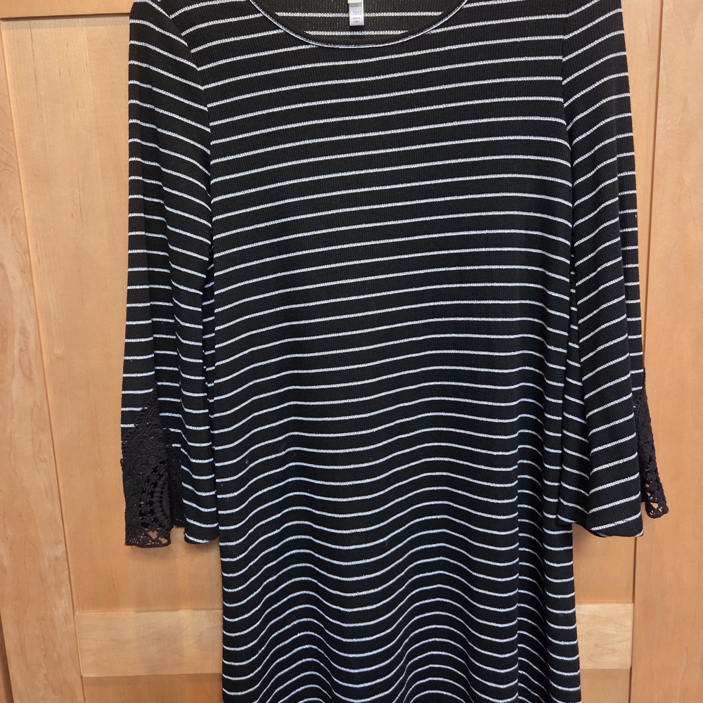 Black and White Striped Dress